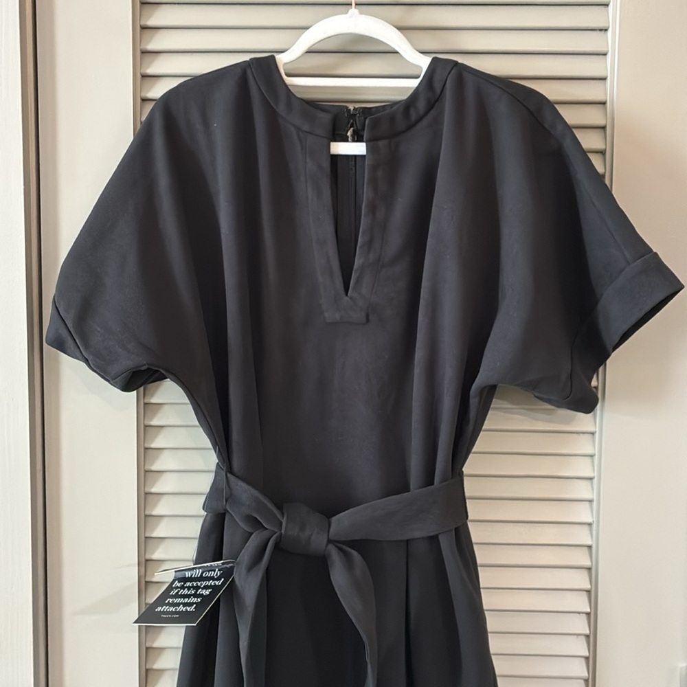 NWT Tuckernuck Black faux Suede midi Dress Sz S - Picture 3 of 9